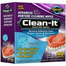 D.O.C. Clean-It Advanced Denture Cleansing Wipes With Magne-Tex, 40 ct, 2 Pack