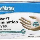 CareMates Latex-PF Examination Gloves Medium - 100ct, Bulk Pack of 3