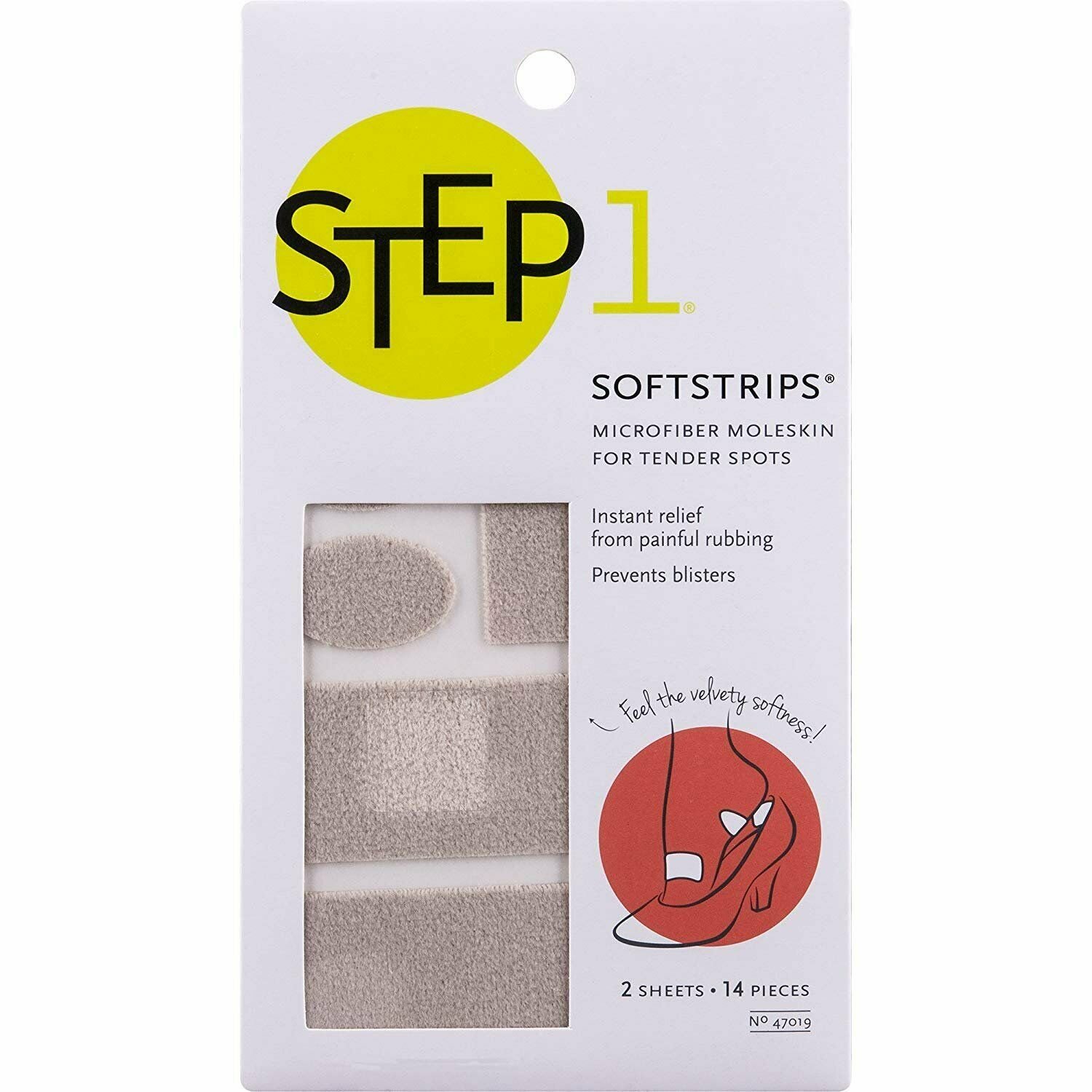 STEP 1 Soft Strips Microfiber Moleskin, 14 Pieces