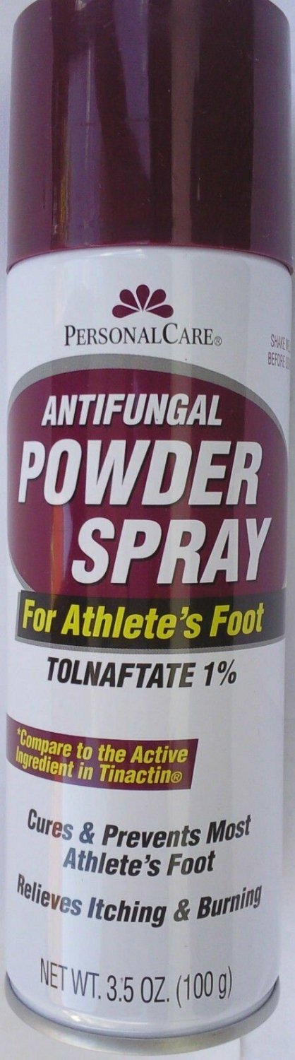 Personal Care Antifungal Powder Spray Athletes Foot 1% Tolnaftate 3.5oz, 2 Pack