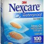 Nexcare Waterproof Clear Bandages Assorted Sizes Breathable 100 Ct (Bulk Pack of 5)
