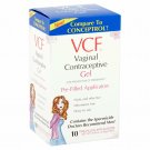 VCF Vaginal Contraceptive Gel Pregnancy Prevention Hormone Free, 10ct, 2 Pack