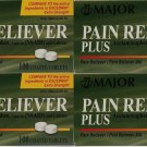 Major Pain Reliever Acetaminophen Aspirin Caffeine Tablets, 100 ea (Bulk Pack of 4)
