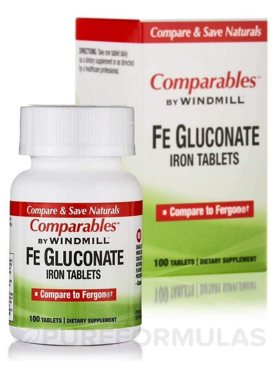 Windmill Fe Gluconate 239mg, 100 Tablets