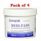 Major Medi-Pads Hemorrhoidal Pads With Witch Hazel, 100 Pads (Bulk Pack of 4)