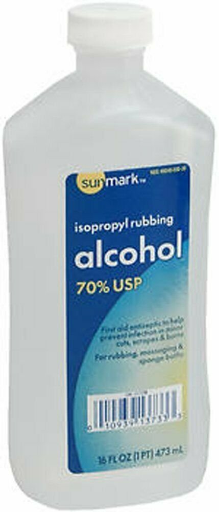 Sunmark Isopropyl Rubbing Alcohol, 70% USP - 16 oz - case of 12