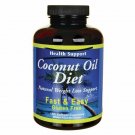 Health Support Coconut Oil Diet Natural Weight Loss 180 Softgel Capsules, 1 Pack