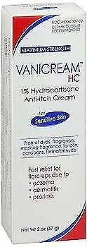 Vanicream HC 1% Hydrocortisone Anti-Itch Cream - 2 oz, Bulk Pack of 4
