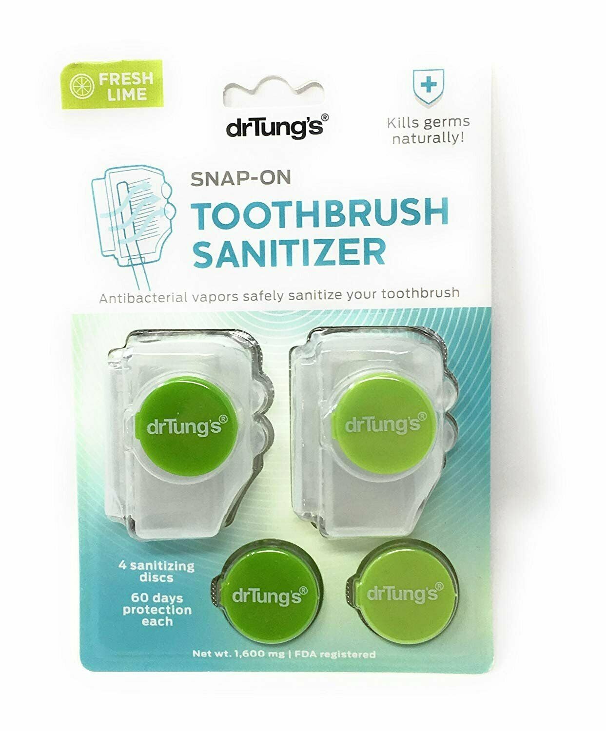 Dr. Tung's Snap-On Toothbrush Sanitizer 2 ea