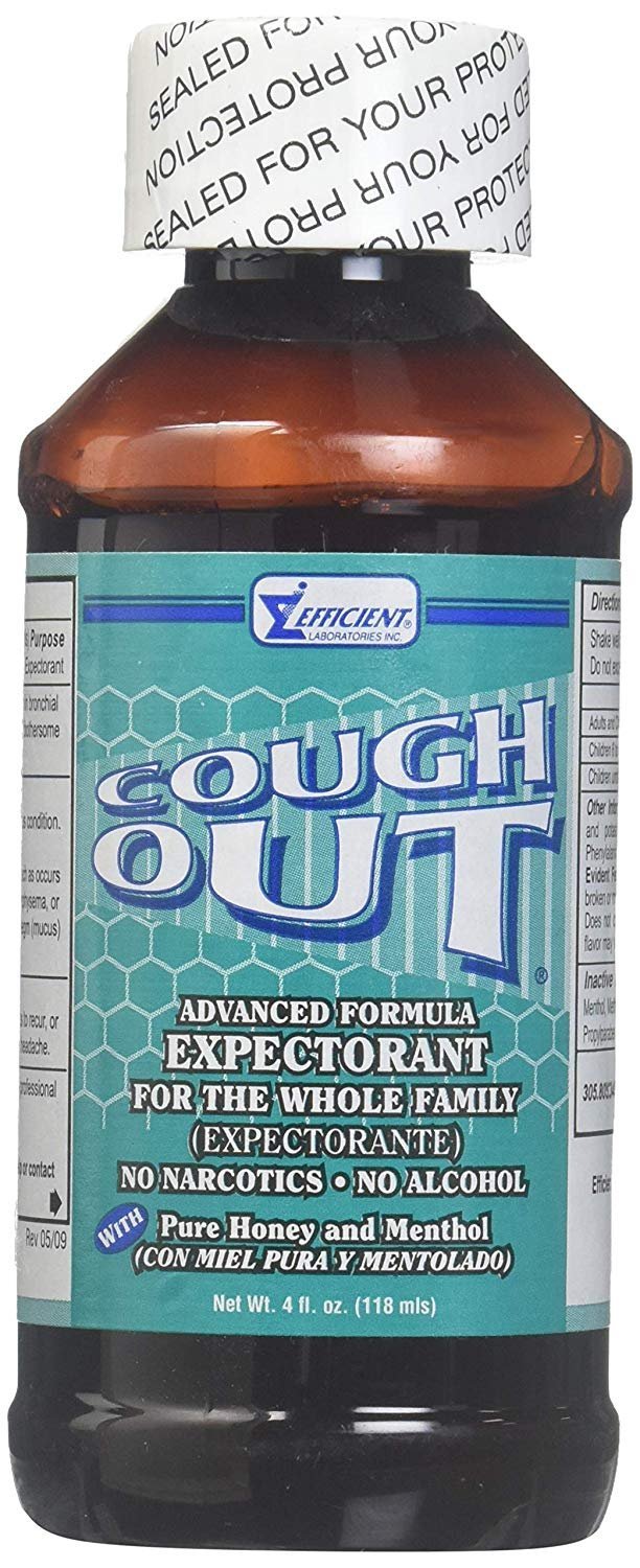 Efficient Labs Cough Out Expectorant with Pure Honey 6 fl oz (Bulk Pack of 6)