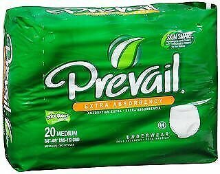 Prevail Underwear Extra Absorbency Medium 34"-46" 20 Count, 2 Packs