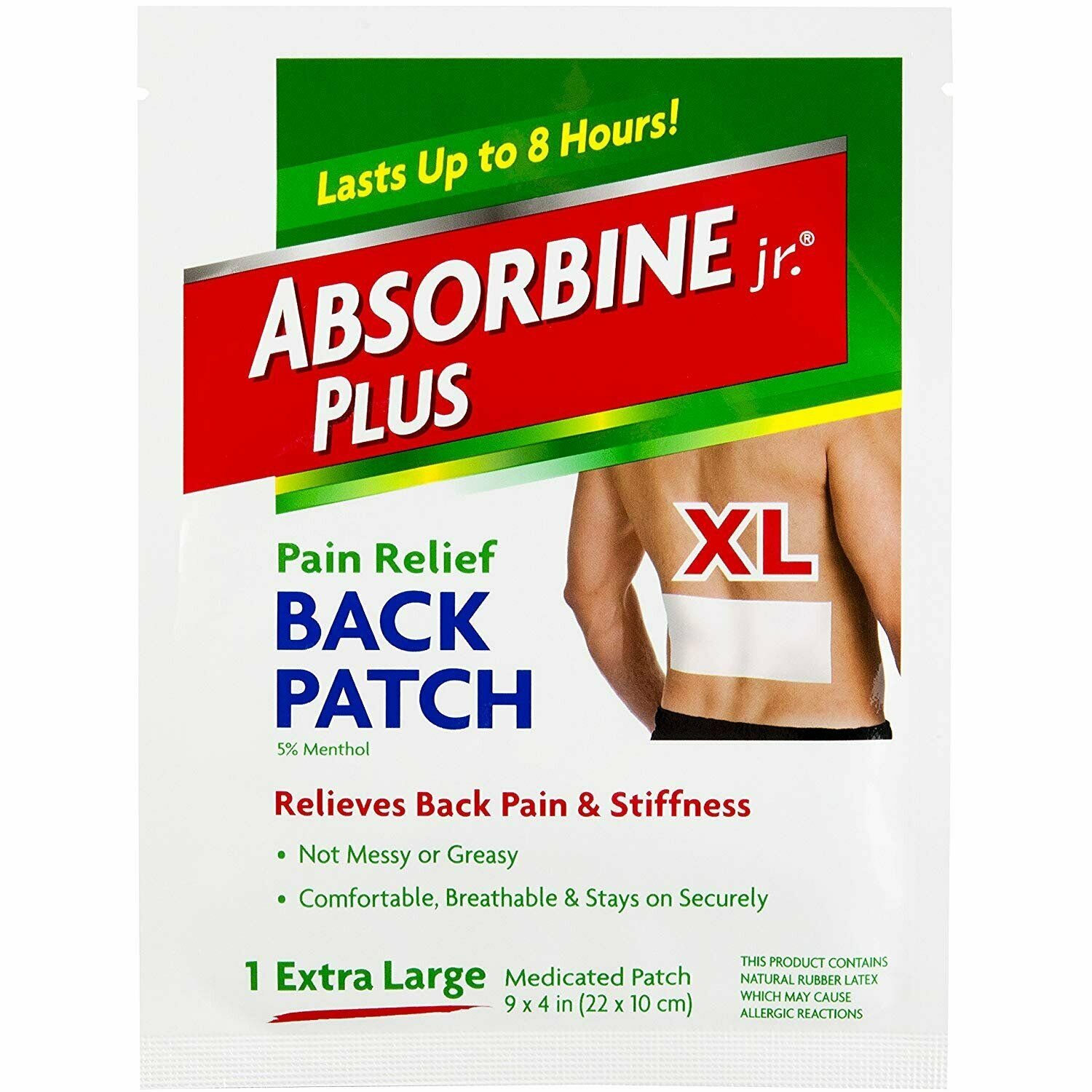 Absorbine Jr. Pain Relieving Back Patch Sore Muscles & Arthritis 1 Ct, 12 Pack