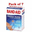 BAND-AID Clear Strips Adhesive Bandages, Assorted Sizes, 45 Ea(Bulk Pack of 7)