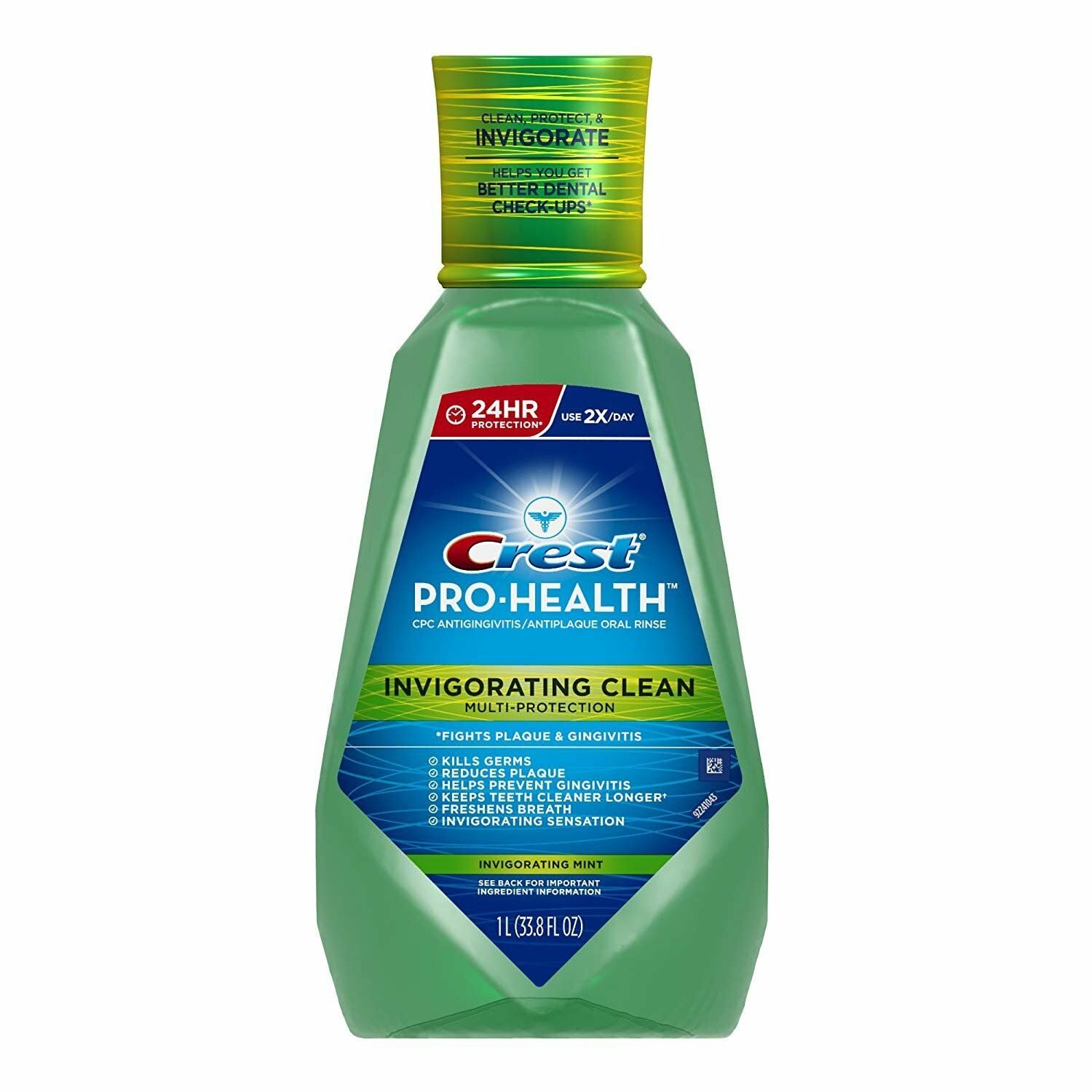 Crest Pro Health Invigorating Clean Mint Rinse, 33.8-Fluid Ounce (Bulk Pack of 2)