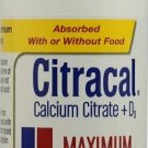 Citracal Calcium Citrate + D3 with Zinc, Copper & Manganese, 120 ct, 4 Pack