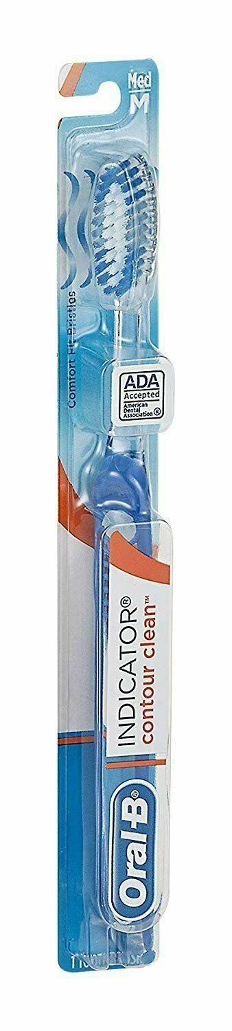 Oral-B Indicator Contour Clean Toothbrush Medium Colors May Vary, 12 Pack