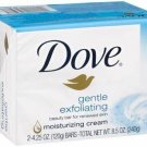 Dove Beauty Bar Gentle Exfoliating 1/4 Moisturizing Cream, 2 Bar (Bulk Pack of 24)