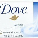 Dove White Moisturizing Cream Beauty Bar for Deep Moisture 3.15 oz (Bulk Pack of 7)