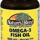 Nature's Blend Omega-3 Fish Oil Softgels 1000 mg Mercury Free, 90 count, 1 Pack