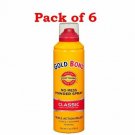 Gold Bond No Mess Body Powder Spray Classic Scent with Menthol 7 oz (Bulk Pack of 6)