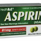 HealthA2Z Aspirin 81mg Low Strength Regimen Enteric Safety Coated, 50 ct, 6 Pack