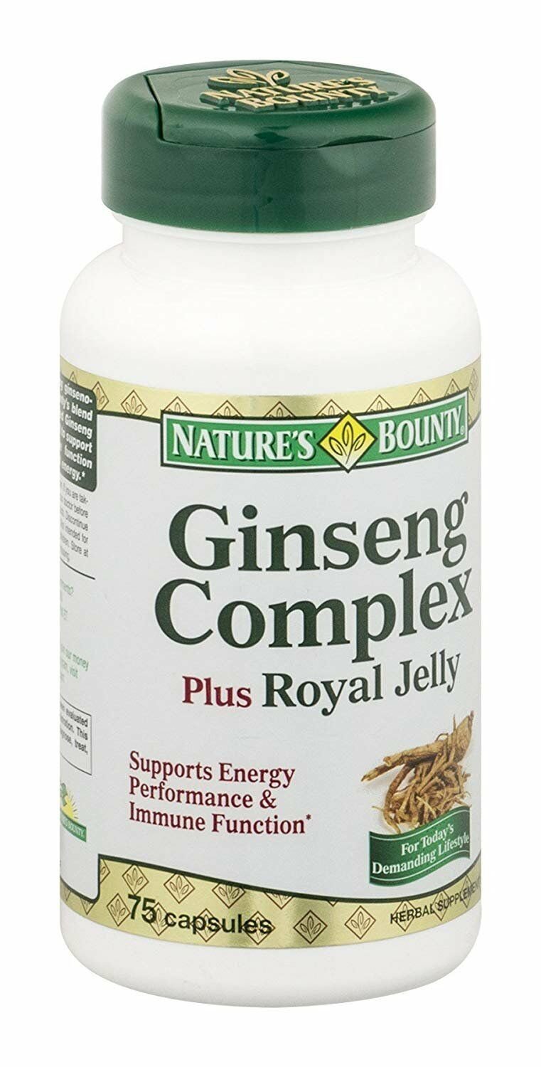 Natures Bounty Nat Bounty Ginseng Royal Jelly 75 Cp, Bulk Pack of 3