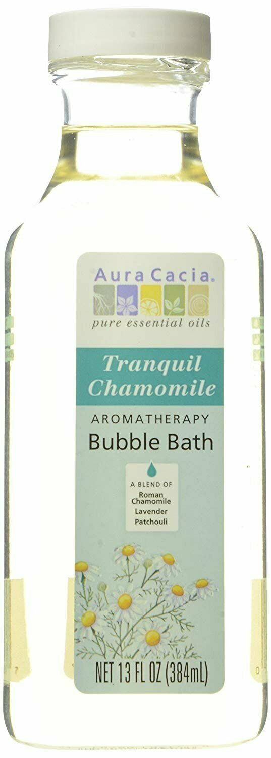 Aura Cacia Aromatherapy Bubble Body Bath Tranquil Chamomile, 13 Ounce, 12 Pack