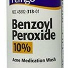 Perrigo Benzoyl Peroxide 10% Acne Medication Face Wash 5 Ounce, 5 Pack