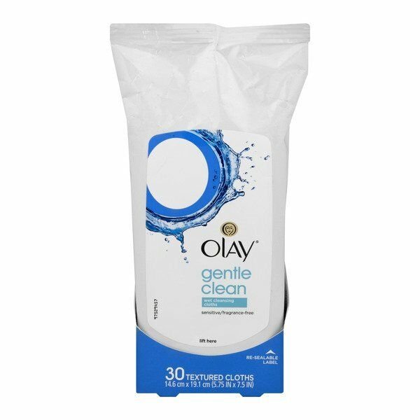 Olay Gentle Clean Wet Cleansing Cloths Sensitive/Fragrance-Free 30 Ea, 3 Pack