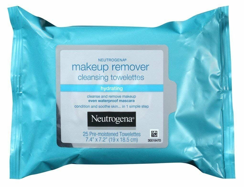 Neutrogena Hydrating Makeup Remover Cleansing Towelettes 25 ea ( Bulk Pack of 6)