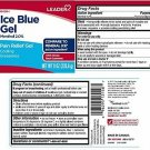 Leader Ice Blue Gel Menthol 2% Cooling Greaseless Pain Relief 8 oz (Bulk Pack of 2)