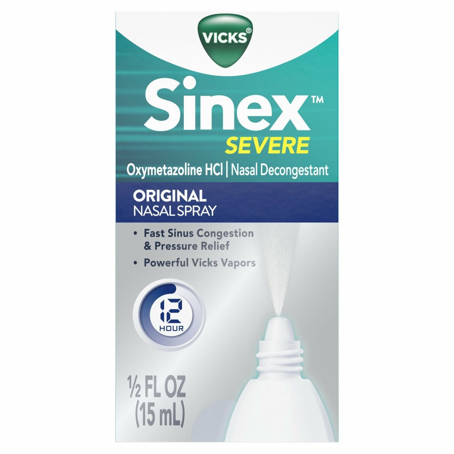 Vicks Sinex Severe Nasal Spray with Menthol 0.50 oz (Bulk Pack of 2)