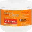 Neutrogena Rapid Clear Treatment Pads 60 Each (Bulk Pack of 5)
