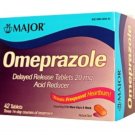 MAJOR OMEPRAZOLE-20 MG, Brown, 42 TABLETS