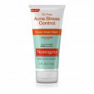 Neutrogena Acne Stress Control Oil-Free Power-Cream Wash 6 oz (Bulk Pack of 6)