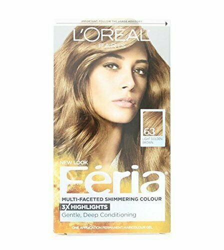 L'Oreal Paris Feria Multi-Faceted Shimmering Color, Light Golden Brown [63]...