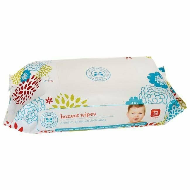 Honest Wipes Hypoallergenic Cleansing Cloths Fragrance Free 72 Count, 5 Pack