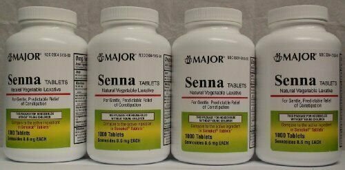 Senna 8.6 MG Generic for Senokot Natural Vegetable Laxative Tab. 1000 ea...