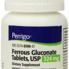 Perrigo Ferrous Gluconate 324mg Dietary Supplement 100 Tablets Each (Bulk Pack of 2)