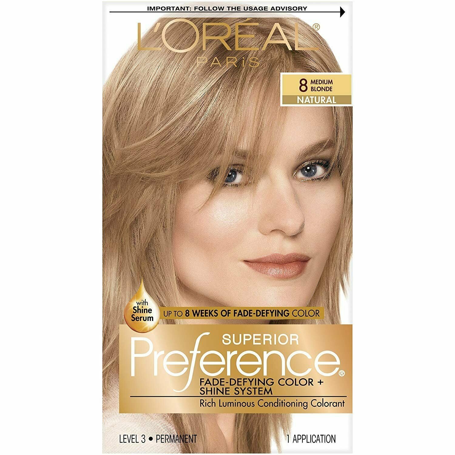 Pref Haircol 8 Size 1ct L'Oreal Preference Hair Color Medium Blonde #8