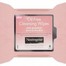 Neutrogena Cleansing Wipes, Pink Grapefruit, 25 Count (Bulk Pack Of 6)