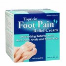 Topricin Foot Pain Relief Therapy Cream Moisturizing Homeopathic, 4 oz, 3 Pack