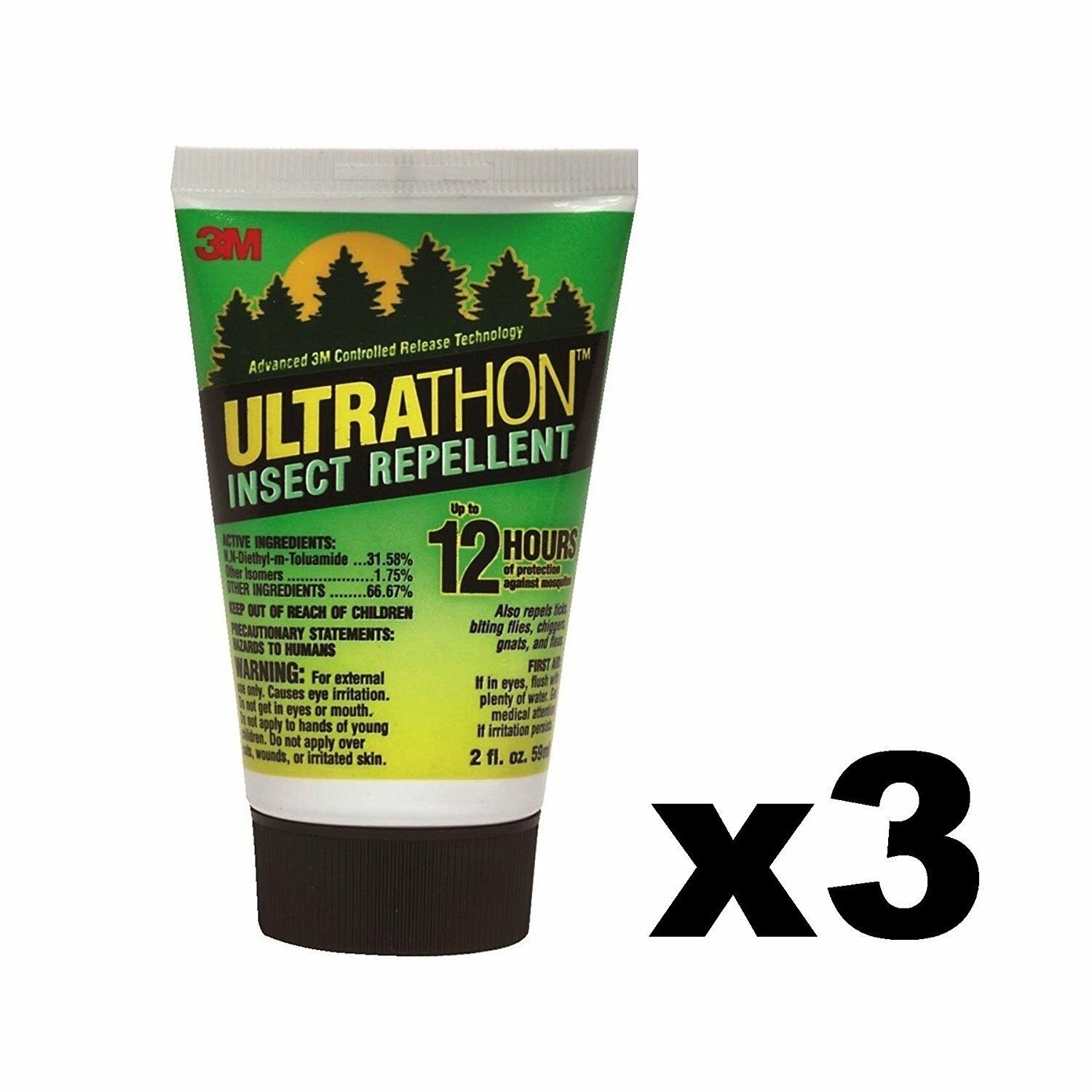 3M UltraThon Insect Repellent 2 oz (3 Pack) Bulk