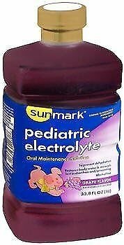 Sunmark Pediatric Electrolyte Grape Flavor - 33.8 oz, Bulk Pack of 4