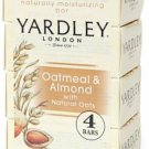 Yardley of London Oatmeal and Almond Natural Moisturizing Bath Bar, 4ct, 12 Pack