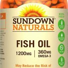 Sundown Naturals Fish Oil 1200 mg Gluten / Wheat Free Non GMO, 300ct, 3 Pack