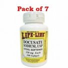 Lifeline Docusate Sodium Stool Softener 250mg Softgels 100 Count (Bulk Pack of 7)