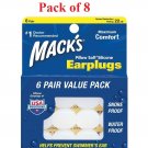 Mack's Pillow Soft Silicone Putty Earplugs Maximum Comfort 6 Pair (Bulk Pack of 8)