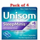 Unisom Sleep Mini's, Diphendydramine HCI Mini-Capsules, 60 Count (PACK OF 4)