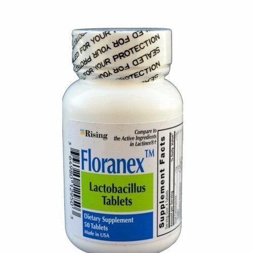 Floranex Lactobacillus Tablets Probiotic Supplement for Colon Health 50 Ea